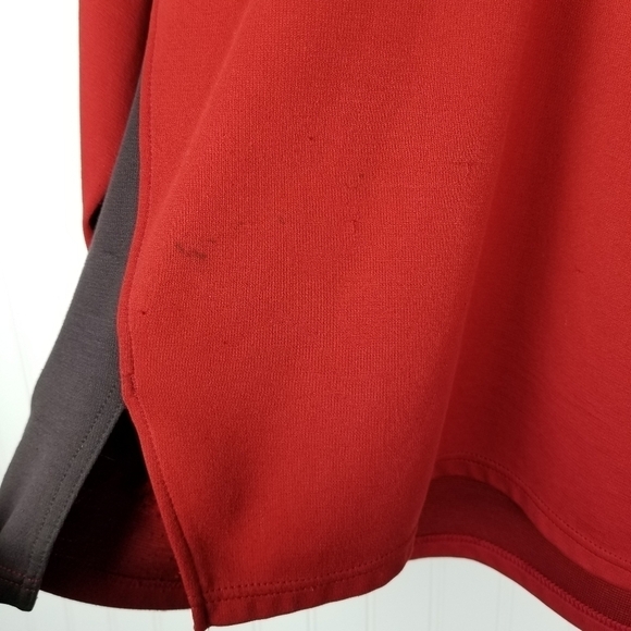 Patagonia Men's Size Medium 1/2 Zip Pullover Jacket Layer Orange Gray Flaws USA - Picture 6 of 13